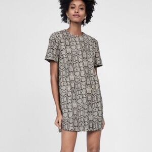 Zara NWT Snakeskin Minidress, never been worn!